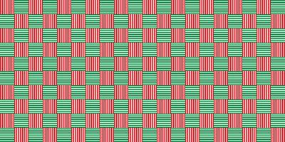 Christmas background with red and green on white colour, block pattern. Vector illustration.