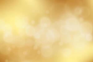 Gold abstract blurred gradient with bokeh, golden light background. Vector illustration.