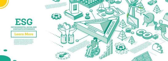 ESG Concept of Environmental, Social and Governance. CO2. Carbon Emissions Reduction. vector