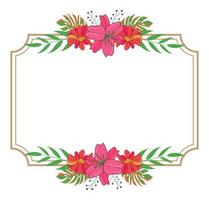 arreglo floral ilustrado de flores vector