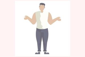 Flat Style Cartoon Minimalist Male vector