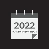 Happy New Year 2022. Template Background Festive Poster or Banner Design. Modern Happy New Year Background vector