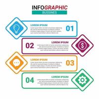 elemento abstracto gráfico, visualización de datos comerciales. diagrama del proceso. un diagrama con pasos, opciones, secciones o procesos. plantilla de negocio de vector para presentaciones. concepto creativo para infografía