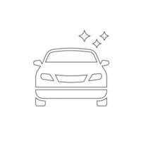 Car wash line icon. Vector illustration.