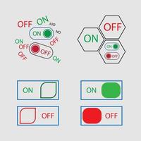 Ilustración de diseño de vector de icono de botón de encendido y apagado