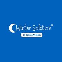 folleto o pancarta de la ilustración del evento del solsticio de invierno del 21 de diciembre vector