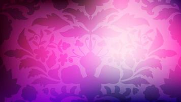 Colorful modern blurred gradient card with flowers, damask. Business poster, background. vector