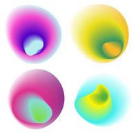 Abstract colorful circles isolated on white background. vector