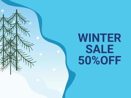 Illustration vector winter sale background