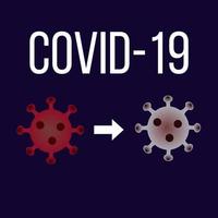 Mutation of the coronavirus Covid19. Vector illustration for the banner.
