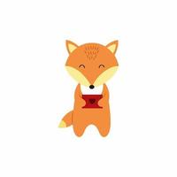 A fox with a gift envelope. A fox in love with a letter. Animals for children. Cute character for Valentine's Day. vector