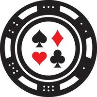 fichas de casino para juegos de azar vector