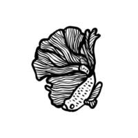 Design vector unique Betta fish or fighting fish Suitable for ornamental fish shop logo , etc