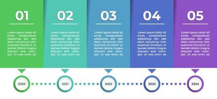 Timeline infographics template. Presentation business infographic with 5 options vector