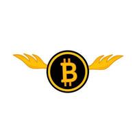 Ilustración de stock de vector de bitcoin. concepto de moneda electrónica ilustración vectorial. icono de bitcoin. imagen de criptomoneda. vector de oro bitcoin. dinero virtual