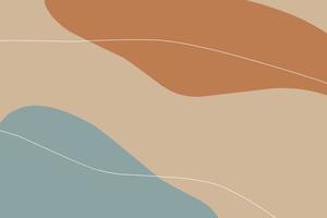 Fashion stylish templates with organic abstract shapes and line in nude pastel colors. Neutral background in minimalist style. Contemporary vector Illustration