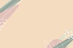 Stylish templates with organic abstract shapes and line in nude colors. Pastel background in minimalist style. Contemporary vector Illustration