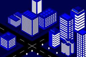 Isometric Future City. Real estate and construction industry concept vector