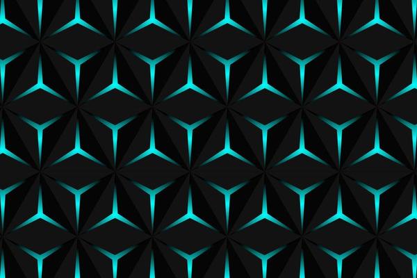 Volumetric polygonal black pattern. Vector luxury abstract black background.