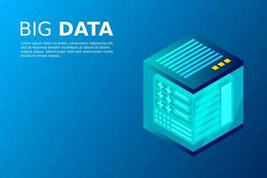 mainframe, servidor alimentado, concepto de alta tecnología, centro de datos, almacenamiento de datos en la nube vector