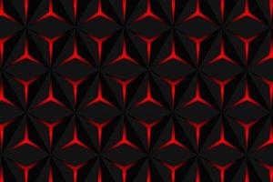 Volumetric polygonal black pattern. Vector luxury abstract black background.