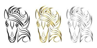 Line art vector of horse head. Suitable for use as decoration or logo.