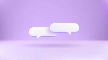 3d realistic style chat bubbles vector