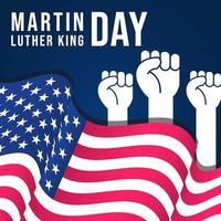 flat design martin luther king day. MLK day flat design with hand illustration. vector design