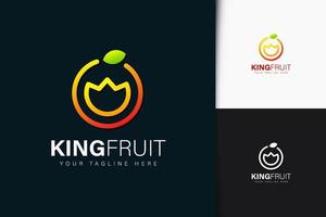 King fruit logo design with gradient vector