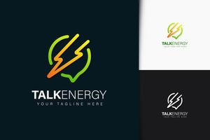 Talk energy logo design with gradient vector