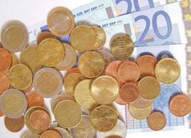 Euro notes and coins, European Union photo