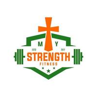 Christian sports logo design vector