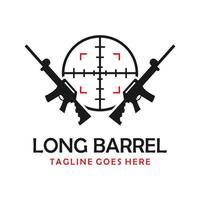 long shotgun logo vector