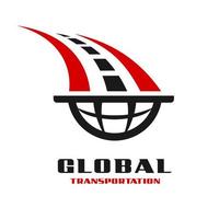 logotipo de transporte global vector