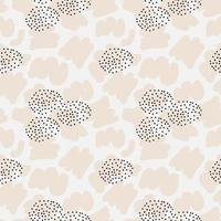 Pastel beige Doodle Abstract seamless Pattern with dots and shape. Trendy hand drawn textures Background. Abstractive design for paper, fabric, wrapping, textiles, cards, bed linen, interior decor vector