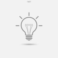 Light bulb icon. Lamp icon. Abstract sign and symbol for thinking concept. Vector. vector