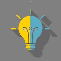 Light bulb icon. Lamp icon. Flat icon. Abstract sign and symbol for thinking concept. Vector. vector