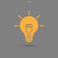 Light bulb icon. Lamp icon. Flat icon. Abstract sign and symbol for thinking concept. Vector. vector