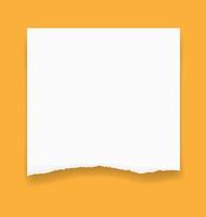 Torn paper edges for background. Ripped paper texture background with area for copy space. Vector. vector