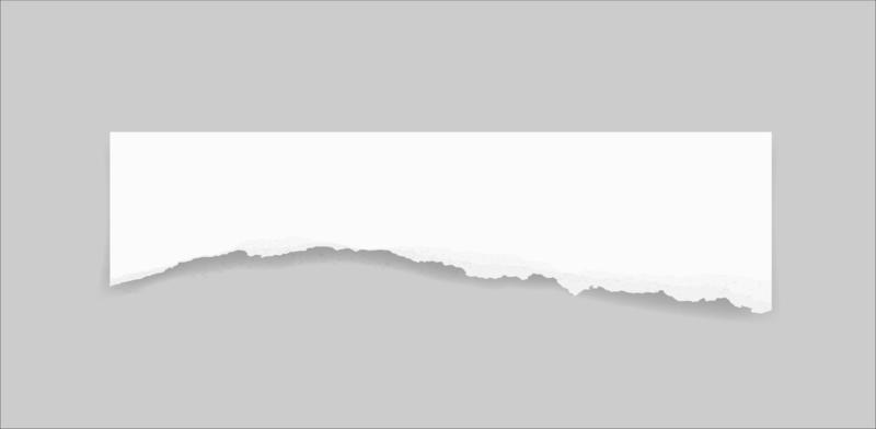Torn paper edges for background. Ripped paper texture background with area for copy space. Vector.