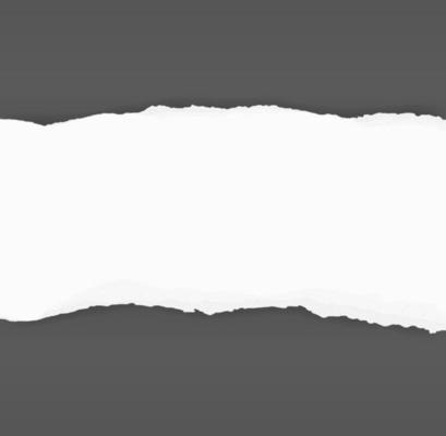 Torn paper edges for background. Ripped paper texture background with area for copy space. Vector.