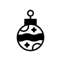 icono de estilo sólido de bola de navidad para aplicaciones web y móviles vector