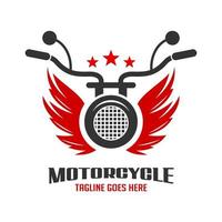 wing and motorbike logo vector