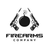 diseño de logotipo de armas de fuego vector