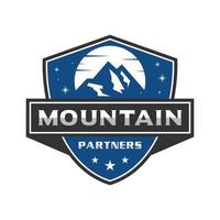 mountain emblem logo vector