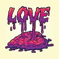 Love Melting Heart Valentine Vector  Illustrations