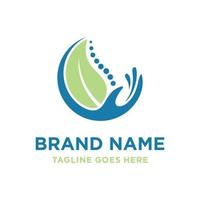 herbal bone health logo vector