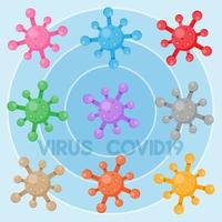 Coronavirus disease COVID-19 infection medical icon set.