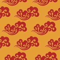 Seamless pattern in Chinese style. Vector colorful illustration. Traditional Chinese pattern with waves.