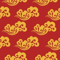 Seamless pattern in Chinese style. Vector colorful illustration. Traditional Chinese pattern with waves.